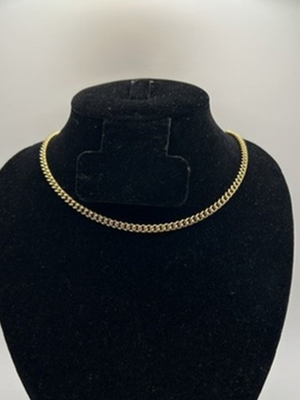 Womens Dainty 4mm Real Gold Cuban Chain Stainless Steel Plated 16 Inch